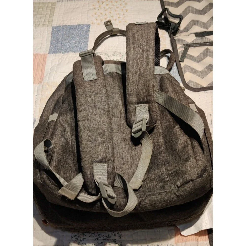 BabbleRoo Multifunction/Waterproof Diaper Bag Backpack (Dark Gray)